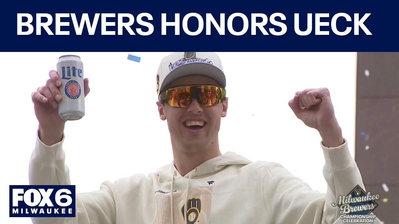 Brewers Championship Parade: Team stops at Uecker mural — Racine Arts news